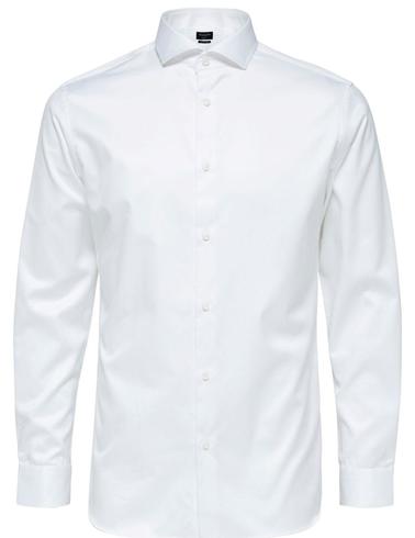 Camisa Selected Homme slim fit blanco de algodón hombre