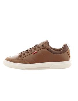 Zapatillas Levi's® Cast de piel marrón para hombre