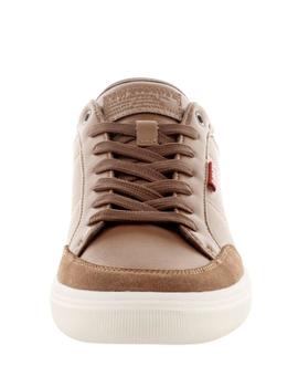 Zapatillas Levi's® Cast de piel marrón para hombre