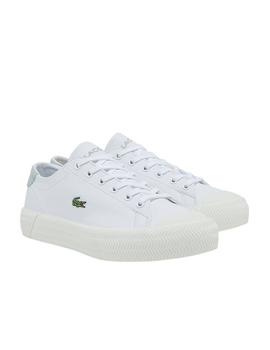 Zapatillas Lacoste Gripshot de piel blancas para mujer