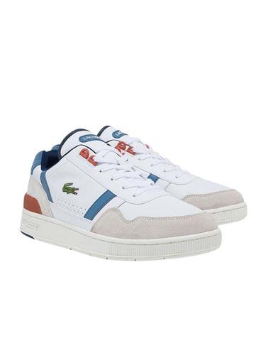 Zapatillas Lacoste T-Clip blanco en piel para hombre