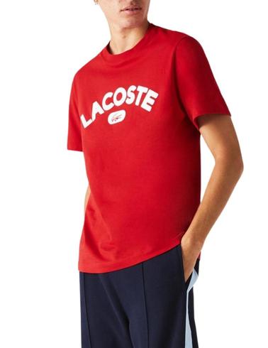 Camiseta Lacoste con logo confeccionada en algodón premium