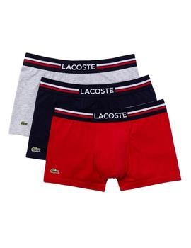 Pack de 3 calzoncillos Lacoste de algodón con elastano