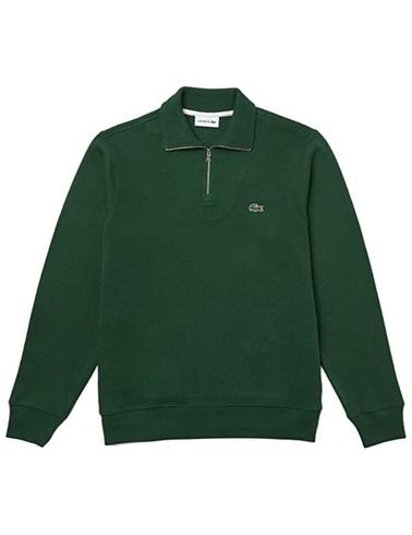 Sudadera Lacoste de algodón con cremallera verde