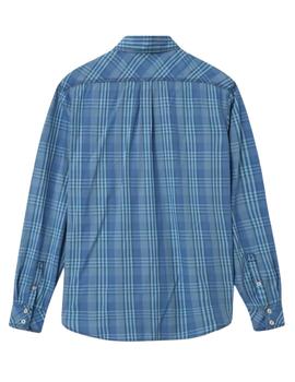 Camisa Napapijri de cuadros azules para hombre manga larga