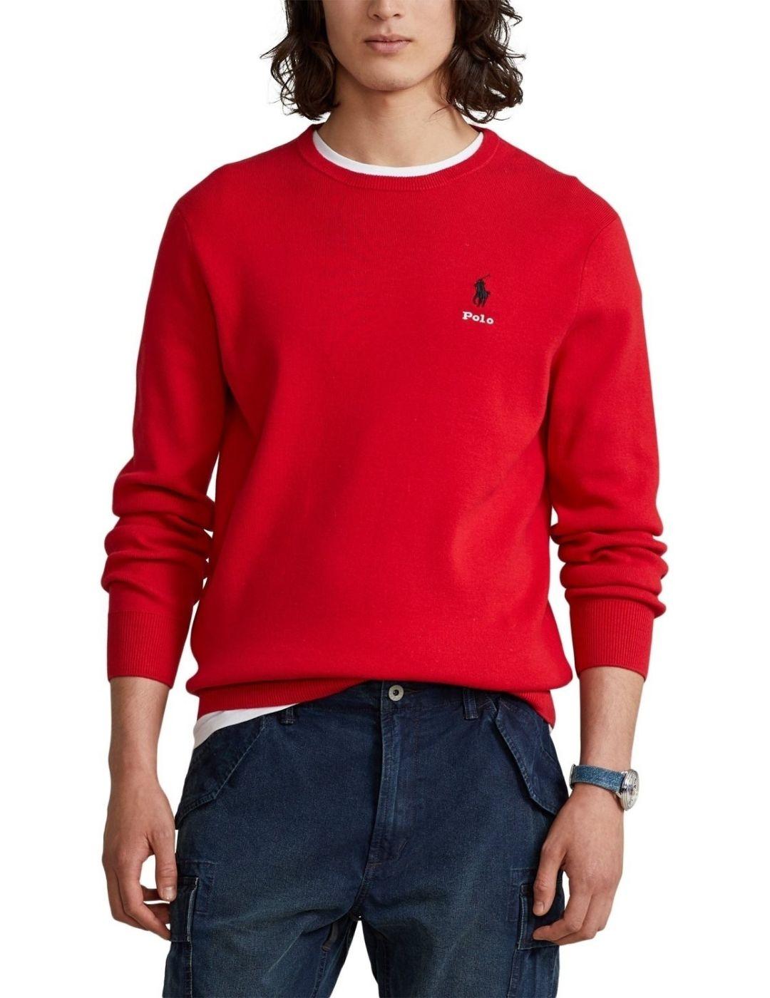 Jersey Polo Ralph Lauren de algodón rojo
