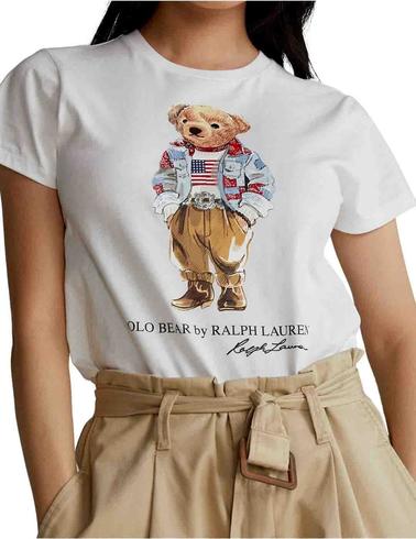 Camiseta Polo Ralph Lauren  Polo Bear manga corta de mujer