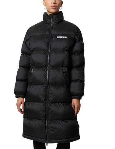 Abrigo largo Napapijri Box negro de mujer