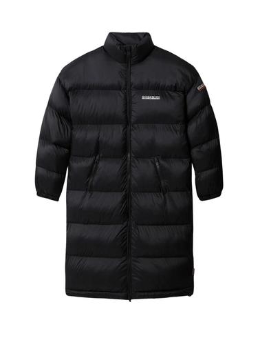 Abrigo largo Napapijri Box negro de mujer