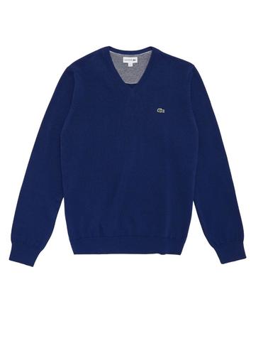 Jersey Lacoste para hombre de algodón cuello a pico