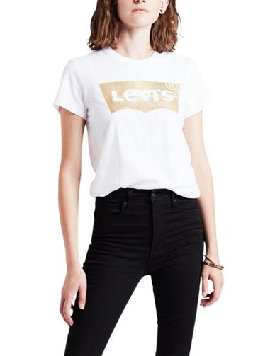 Camiseta Levi's® The Perfect Holiday Powder Print (Gold)