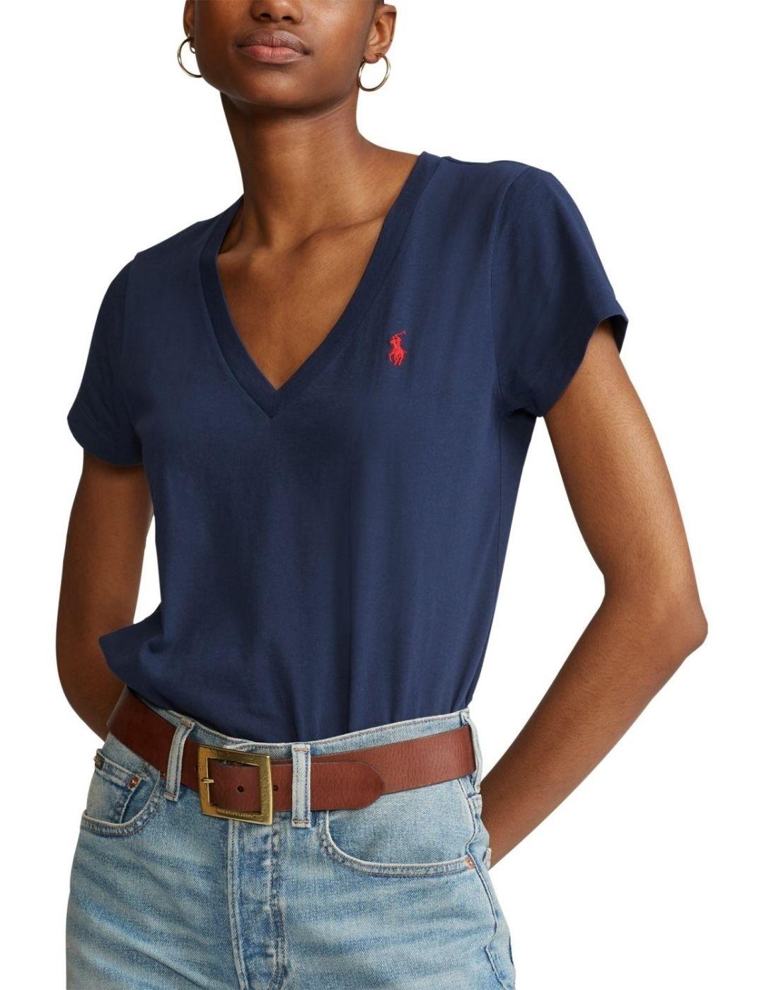 Camiseta Polo Ralph Lauren básica con cuello a pico
