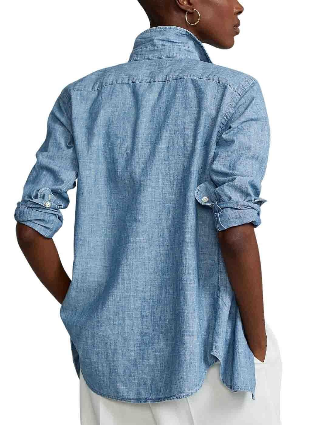Camisa Polo Ralph Lauren de chambray de algodón