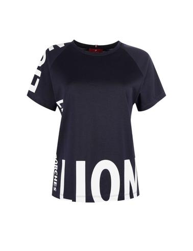 Camiseta Lion of Porches con letras impresas