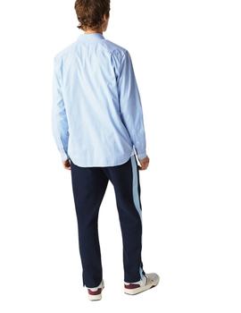 Camisa Lacoste regular fit de algodón premium y cuadros