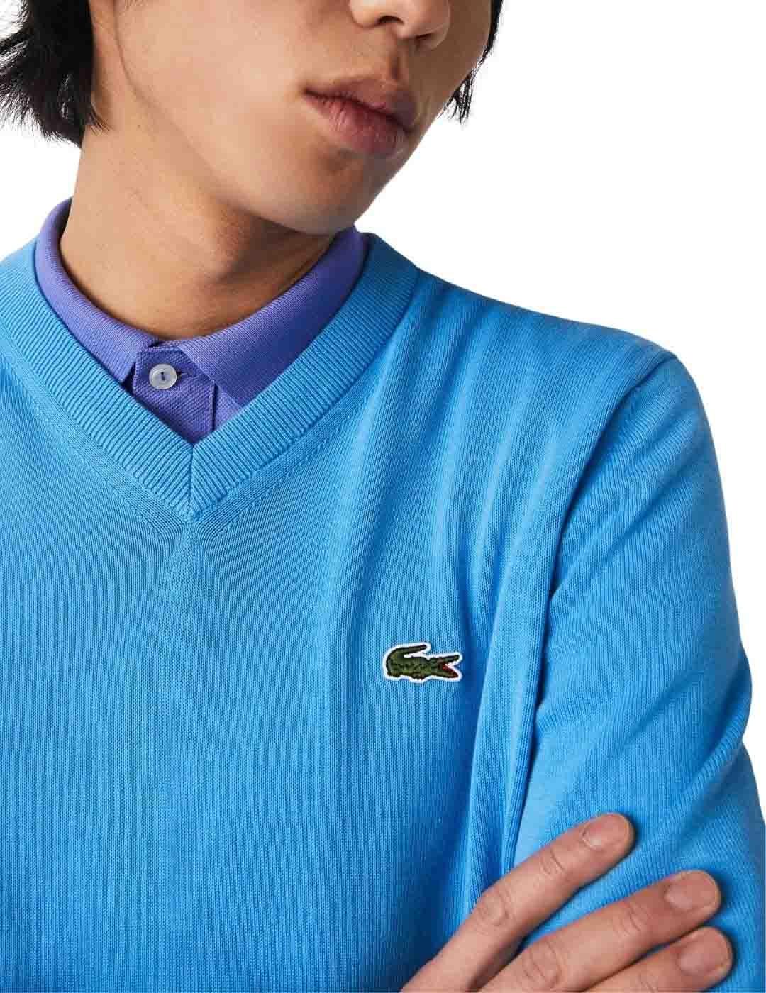 Jersey Lacoste de algodón ecológico con cuello de pico