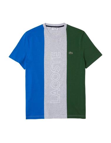 Camiseta Lacoste de cuello redondo y diseño color block