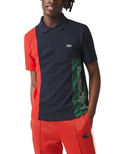 Lacoste fit elástico con diseño color block