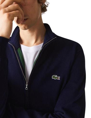 Cardigan Lacoste de cremallera y algodón ecológico