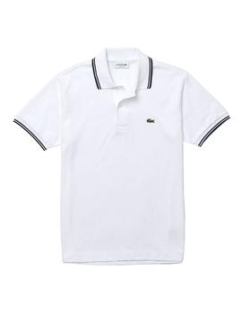 Polo Lacoste Classic Fit con rayas en cuello y puños