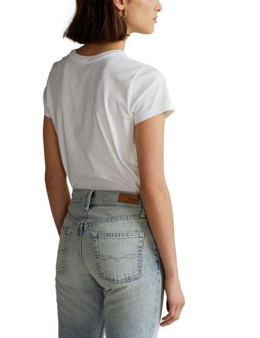 Camiseta Polo Ralph Lauren básica de mujer blanca