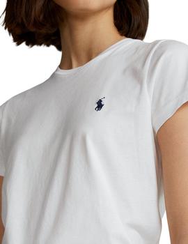 Camiseta Polo Ralph Lauren básica de mujer blanca