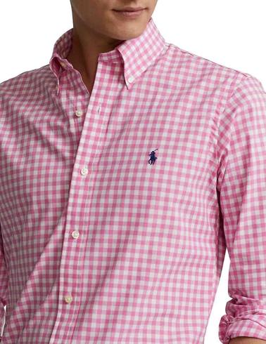 Camisa Polo Ralph Lauren de popelín con elastano de cuadros