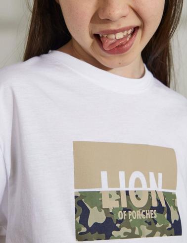 Camiseta Lion of Porches corta de niña