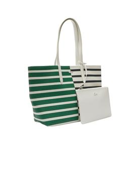 Bolso shopper Lacoste Anna reversible de rayas