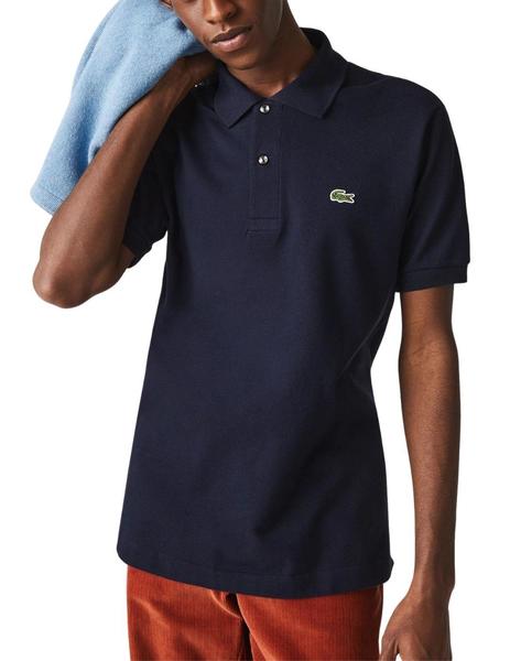 Polo Lacoste L1212 marino manga corta hombre