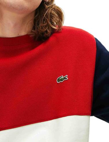 Sudadera Lacoste tricolor para hombre