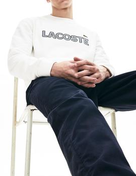 Sudadera Lacoste para hombre en felpa con logotipo cosido