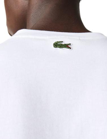 Camiseta Lacoste con impreso en el pecho y cuello redondo