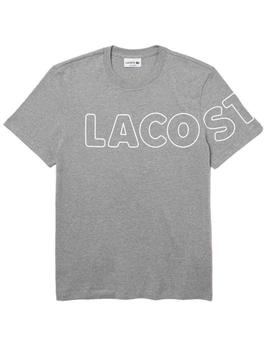 Camiseta Lacoste Heritage de algodón jaspeado e incripción