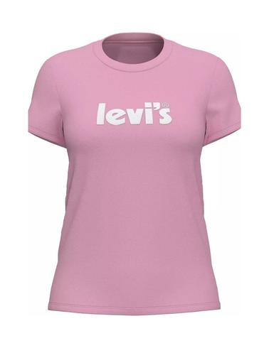 Camiseta Levi's® The Perfect Tee Poster Logo Prism Pink