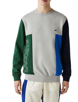 Sudadera Lacoste con diseño color block y cuello redondo