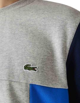 Sudadera Lacoste con diseño color block y cuello redondo