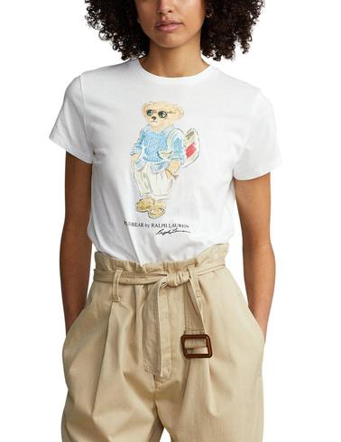Camiseta Polo Ralph Lauren de cuello redondo con Polo Bear
