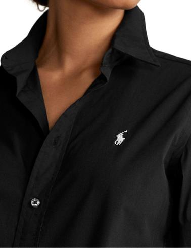 Camisa Polo Ralph Lauren de popelin elástico de mujer