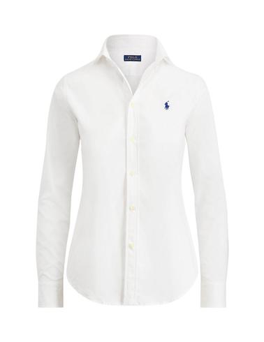 Camisa Polo Ralph Lauren de popelin elástico de mujer