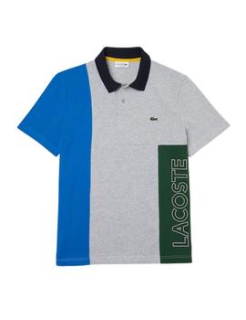 Polo Lacoste regular fit elástico con diseño color block