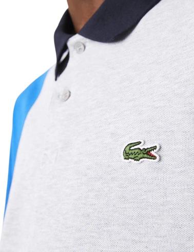 Polo Lacoste regular fit elástico con diseño color block