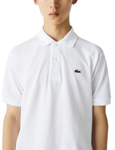 Polo Lacoste azul manga corta para hombre