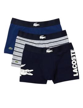 Pack de 3 calzoncillos Lacoste de algodón elástico