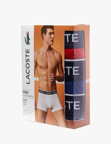 Pack de 3 calzoncillos Lacoste en algodón elástico