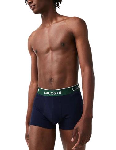 Pack de 3 calzoncillos Lacoste en algodón elástico