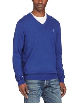 Jersey Polo Ralph Lauren azulón cuello pico de hombre