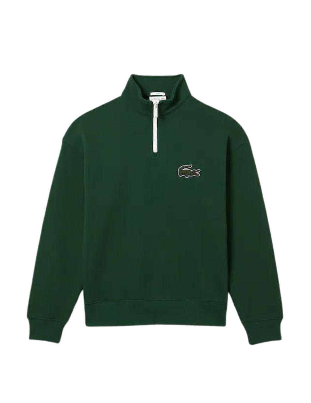 Sudadera Lacoste unixex de algodón ecológico con cuello alto