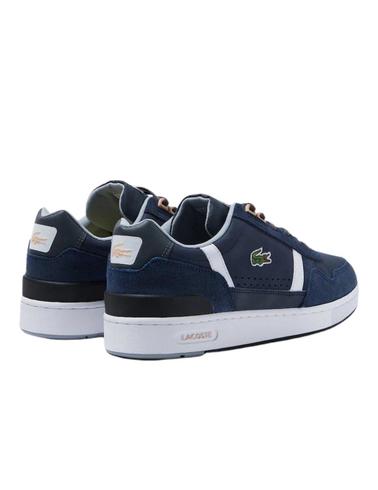 Zapatillas Lacoste T-Clip de hombre en piel y ante