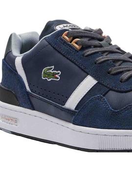 Zapatillas Lacoste T-Clip de hombre en piel y ante